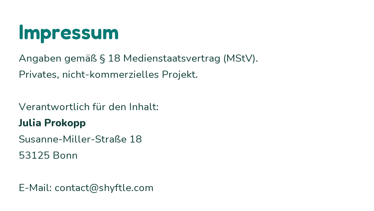Impressum (Angaben als Grafik)